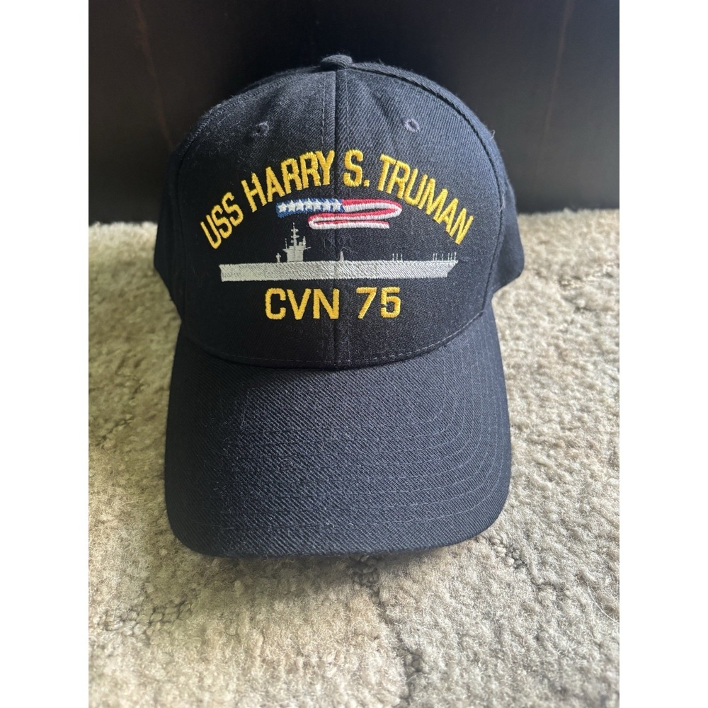 The Corps USS Harry S Truman CVN 75 Hat Mens S Black Good Snapback Cap